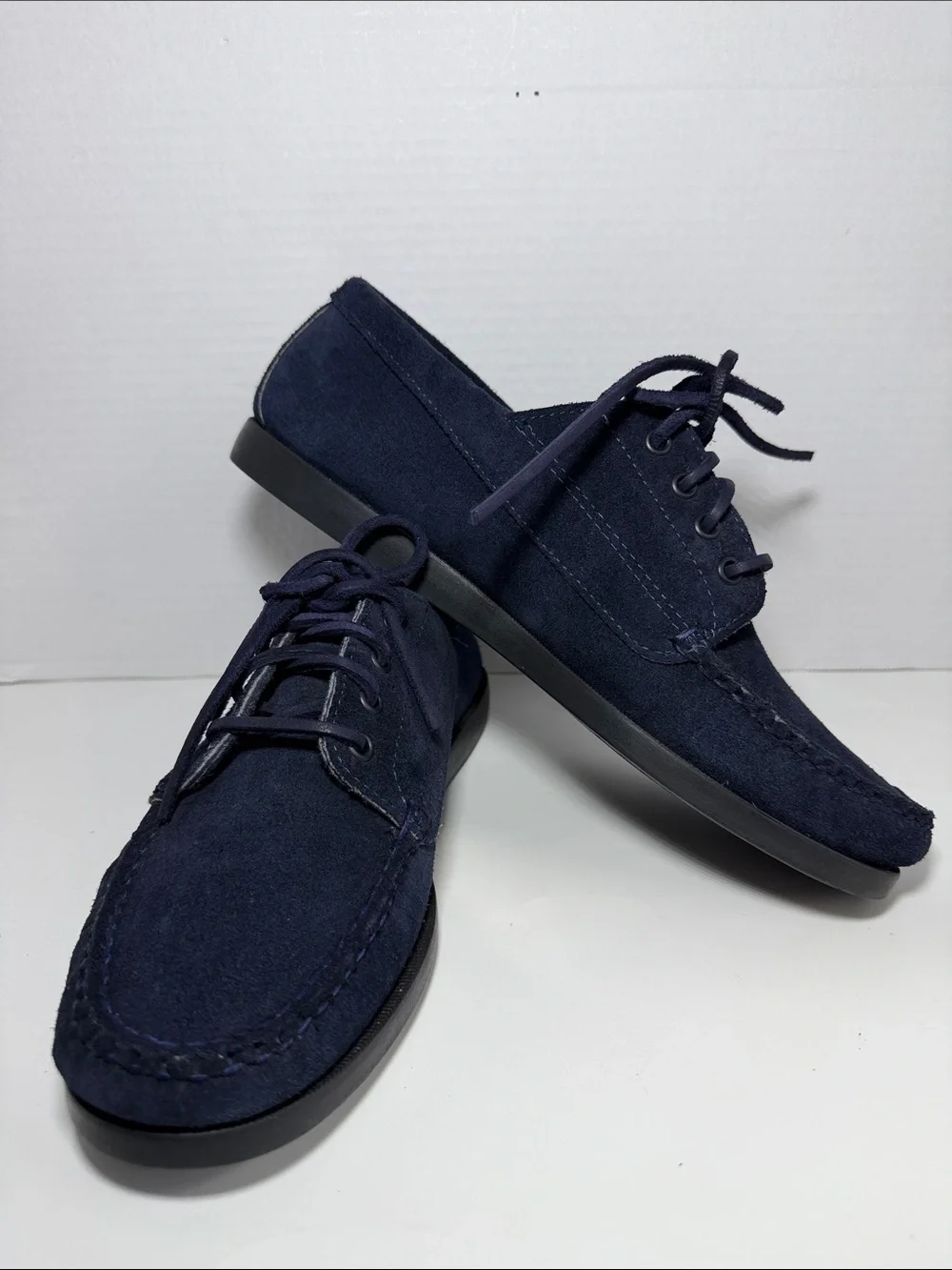 Rancourt & Co Navy Suede Camp Moc Shoes Made in USA Men’s 9.5D Men’s
